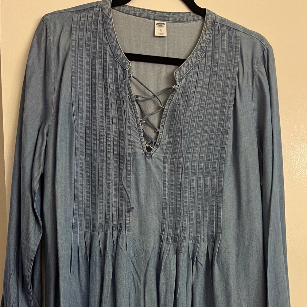 Old Navy denim babydoll shirt
